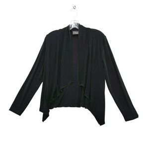 Travelers by Chico's Open Front Cardigan Lightweight Drape Black Size 0‎